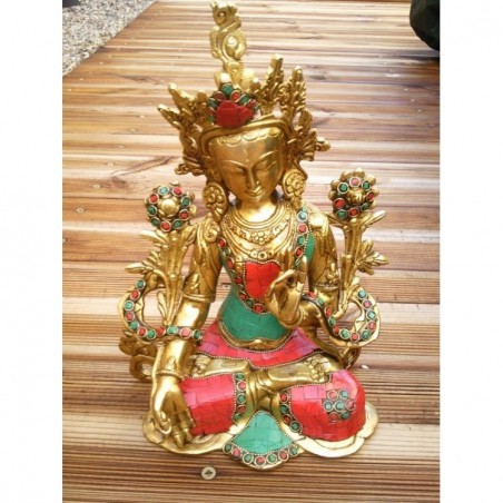 Statue de bouddha Tara Blanche 28cm