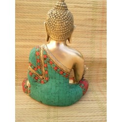 Statue de Bouddha  Médecine 27cm Turquoise