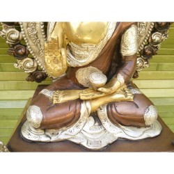 Statue de Bouddha  Amoghasiddhi 29cm tricolor