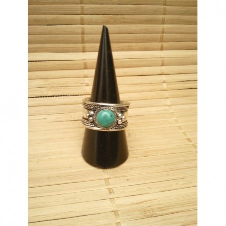 Bague Tibétaine Turquoise 1.2cm ronde