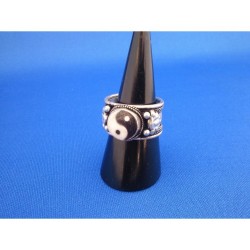 Bague Tibétaine en os Ying Yang