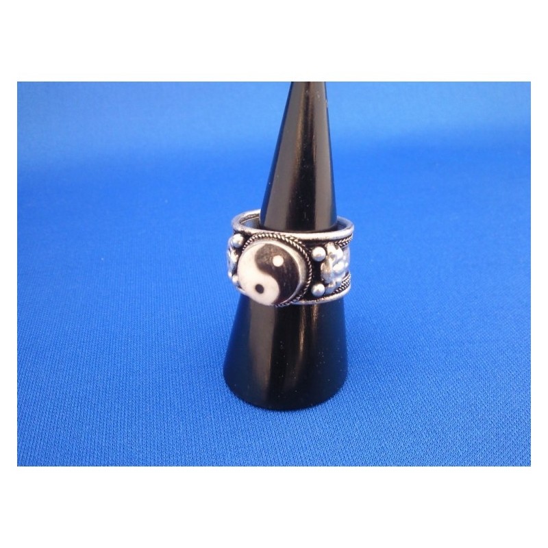 Bague Tibétaine en os Ying Yang