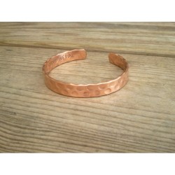 Bracelet pur cuivre martelé 0.9cm