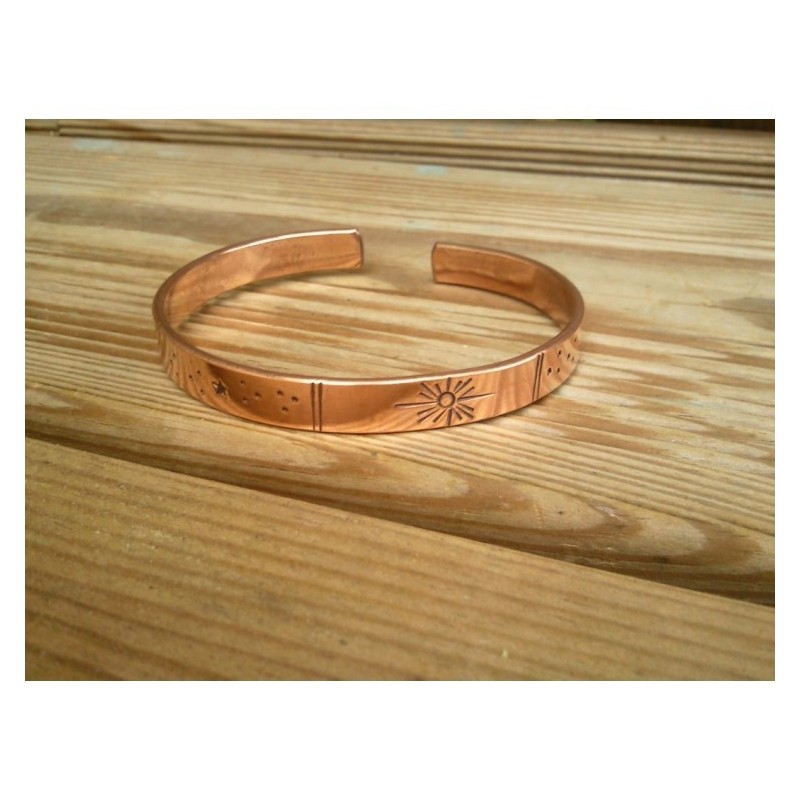 Bracelet en cuivre motif constellation