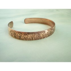 Bracelet Tibetain en cuivre 8 symboles