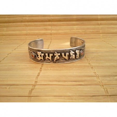 Bracelet Tibétain 1.5cm ajustable Mantra Aum