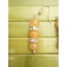 Boucles d'oreilles perles de Jade orange