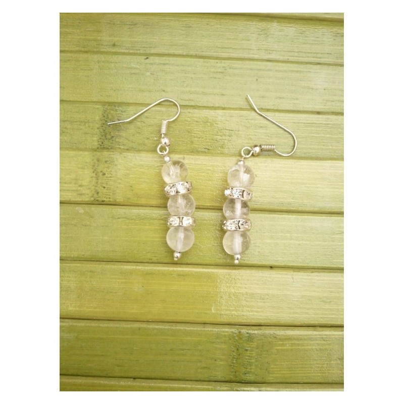 Boucles d'oreilles perles en Cristal