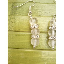 Boucles d'oreilles perles en Cristal