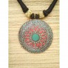 Collier Tibétain Rond en Turquoise