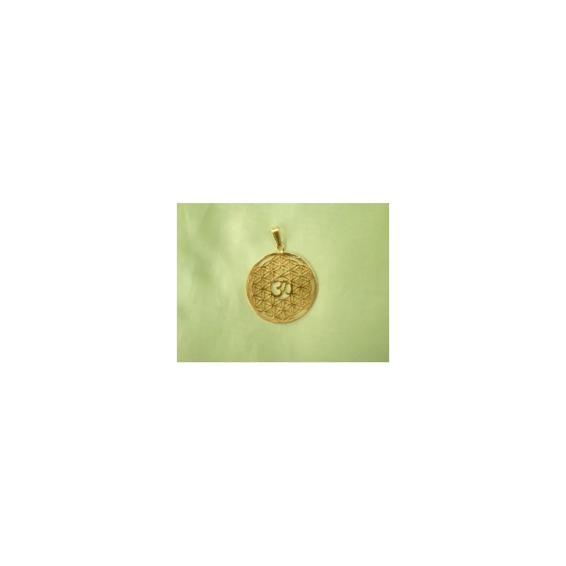 Pendentif Fleur de vie avec Aum