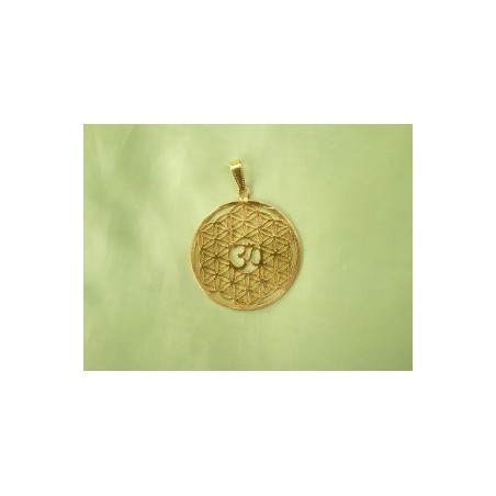 Pendentif Fleur de vie avec Aum