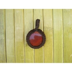 Pendentif indien en Jaspe rouge