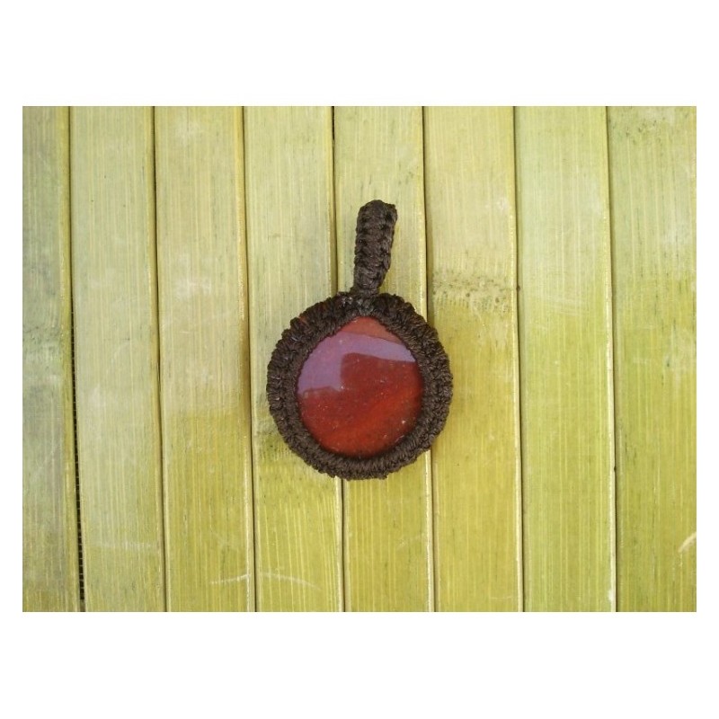 Pendentif indien en Jaspe rouge