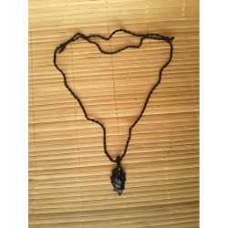 Pendentif Flèche brute Obsidienne noire