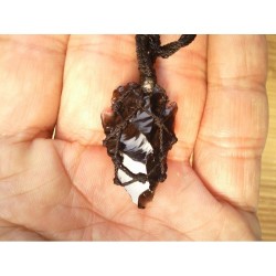 Pendentif Flèche Obsidienne noire