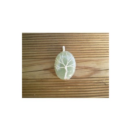 Pendentif indien Arbre en Aventurine verte