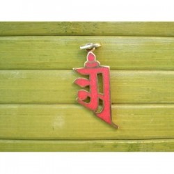 Pendentif Tibétain Aum Newari Corail