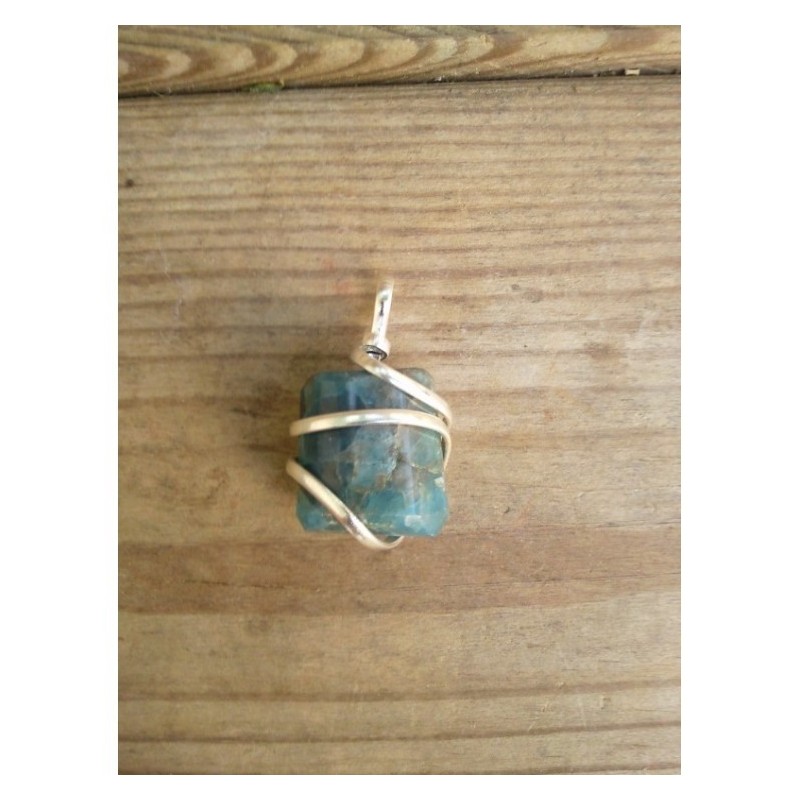 Pendentif en Apatite bleue