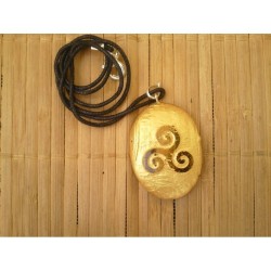 Pendentif Triskel en Oeil de Tigre