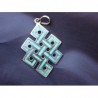 Pendentif Tibétain Symbole Infini Turquoise Endless