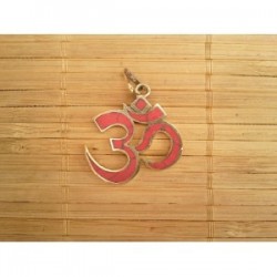 Pendentif Tibétain Aum Corail