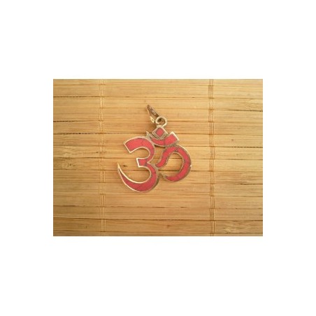 Pendentif Tibétain Aum Corail