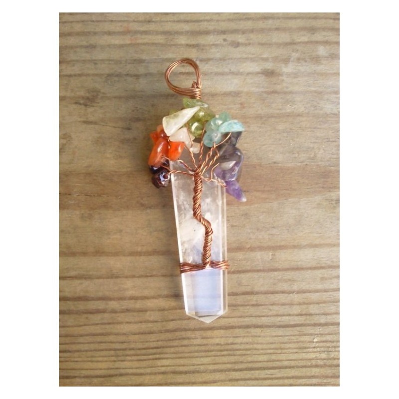 Pendentif Cristal arbre de vie chakra