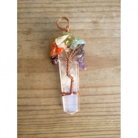 Pendentif Cristal arbre de vie chakra