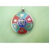 PENDENTIF TIBÉTAIN OM TURQUOISE