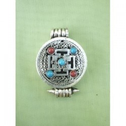 PENDENTIF TIBÉTAIN GAO OU GHAU MANDALA