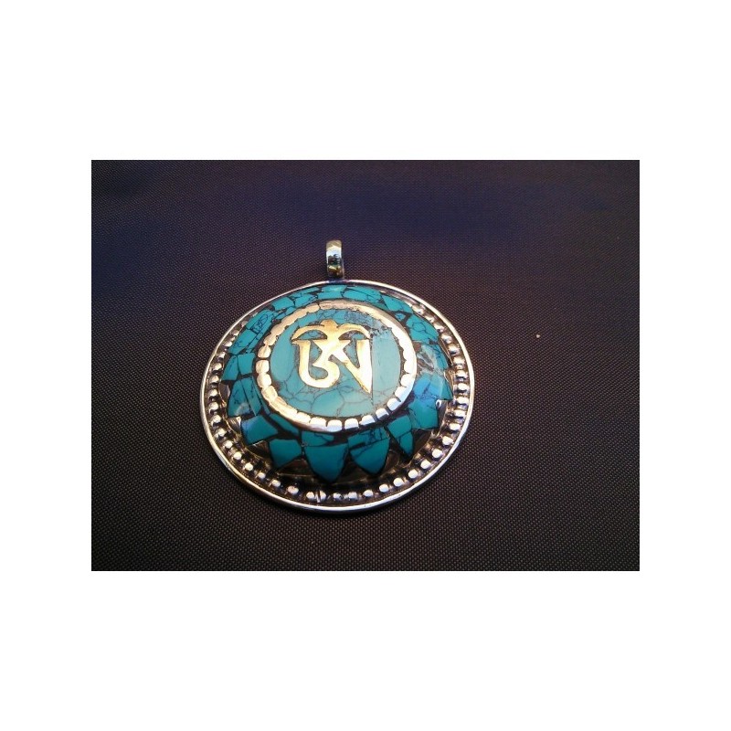 Pendentif Protection Tibétain Gao Ghau Mantra Bouddhiste OM