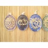 Lot de 7 pendentifs ovales pour chakras