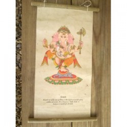Affiche en Lokta avec Ganesh