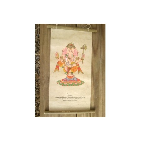 Affiche en Lokta avec Ganesh