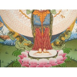 Thangka Bouddha Avalokitesvara Tangka 73x45cm ou Chenrezig mille bras