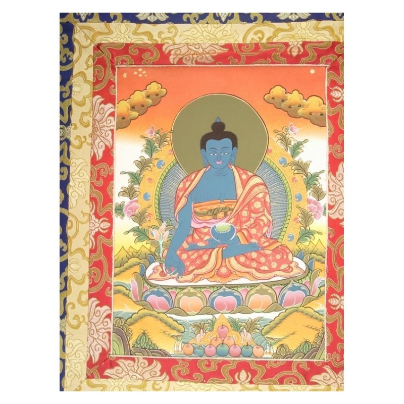 Thangka Bouddha medecine Tangka 85x50cm