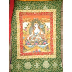 Thangka Tara Blanche 87x50cm Tangka