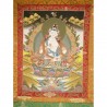 Thangka Bouddha Vajrasattva Tangka 83x51cm