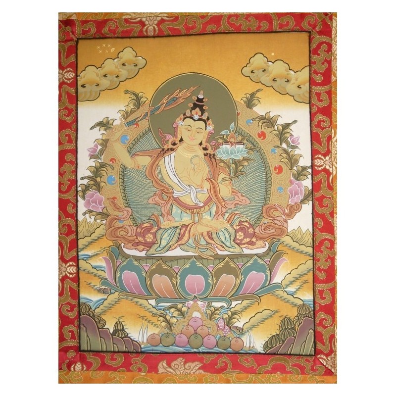 Thangka Bouddha Manjushri ( Manjushree) Tangka 80x50cm