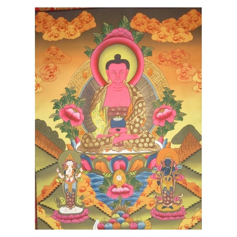 Thangka Bouddha Amitabha Tangka 106x63cm