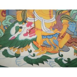 Thangka Bouddha Yellow Zambala ou Dzambhala 121x69cm