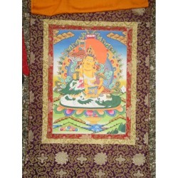 Thangka Bouddha Yellow Zambala ou Dzambhala 121x69cm