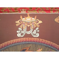 Thangka Bouddha Maha Cundi 124x68cm ou Chenrezig 18 bras