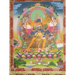 Thangka Bouddha Vajrabhairava 125x72cm ou Yamantaka