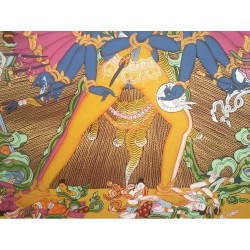 Thangka Bouddha Vajrabhairava 125x72cm ou Yamantaka