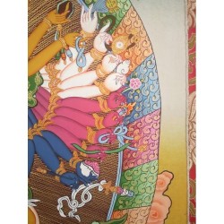 Thangka Bouddha Vajrabhairava 125x72cm ou Yamantaka