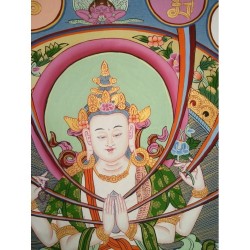 Thangka bouddha Chenrezig Tangka Tchenrezi