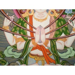 Thangka bouddha Chenrezig Tangka Tchenrezi