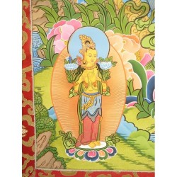 Thangka Bouddha Avalokitesvara Tangka 137x78cm ou Chenrezig mille bras